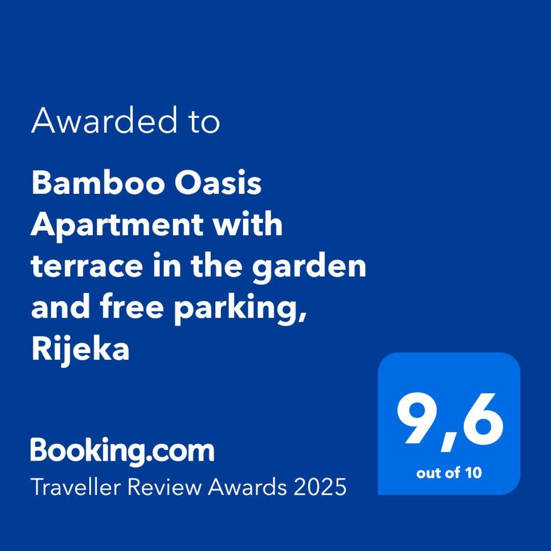 Bamboo Oasis Apartment With Terrace In The Garden And Free Parking, Rijeka Bagian luar foto